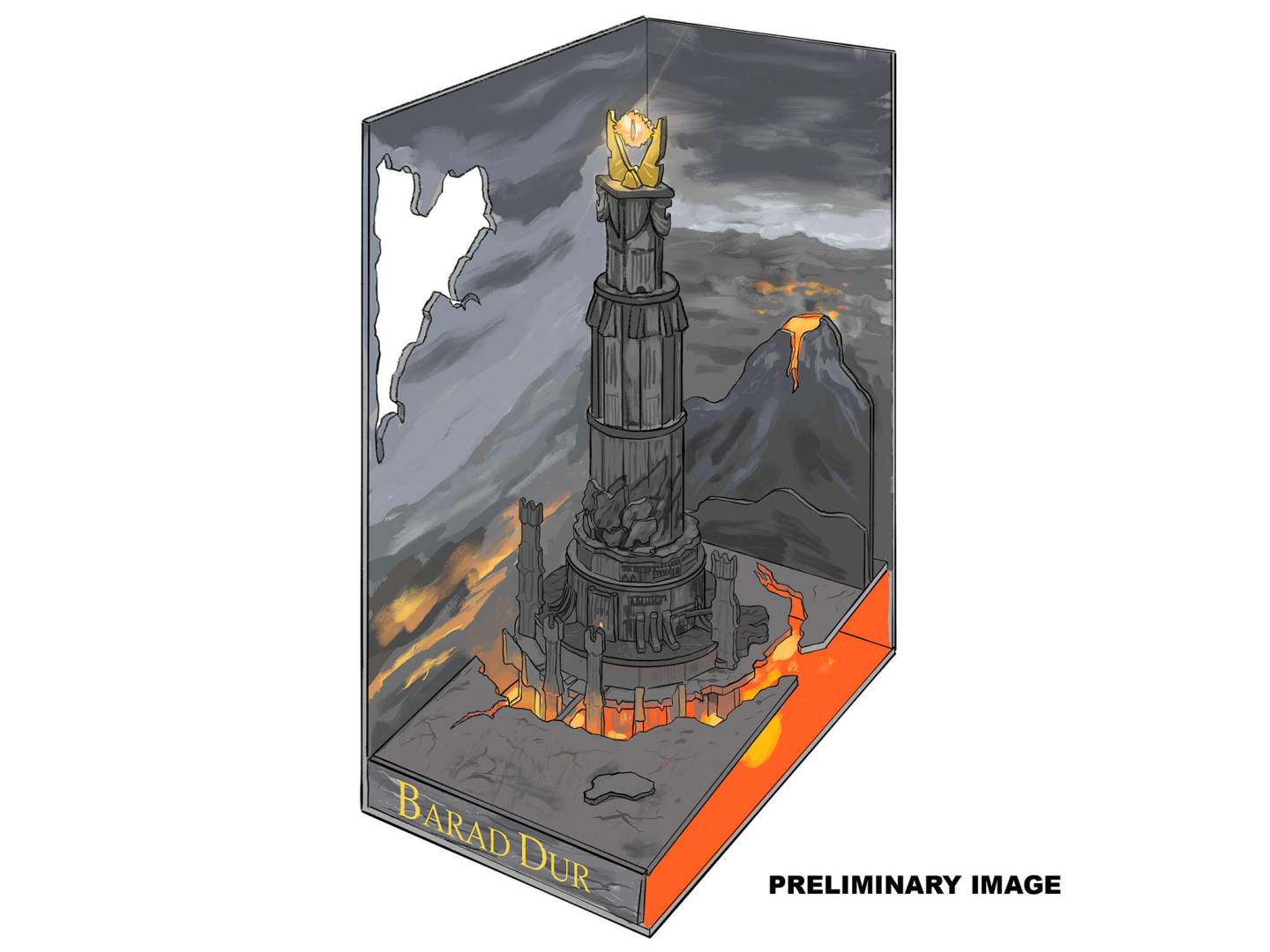 Revell 00537 - Tiny Adventures - Herr der Ringe "Barad-Dûr" Handgefertigte Miniaturwelten zum Zusammenbauen | Modellbau