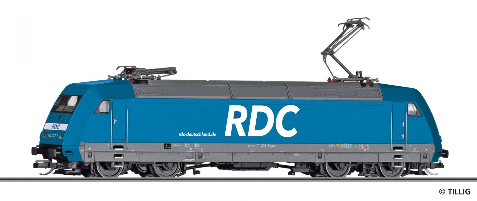 Tillig TT 02322 - Elektrolokomotive 101 027-1 der RDC Deutschland GmbH, Ep. VI | Modellbahn | Modelleisenbahn