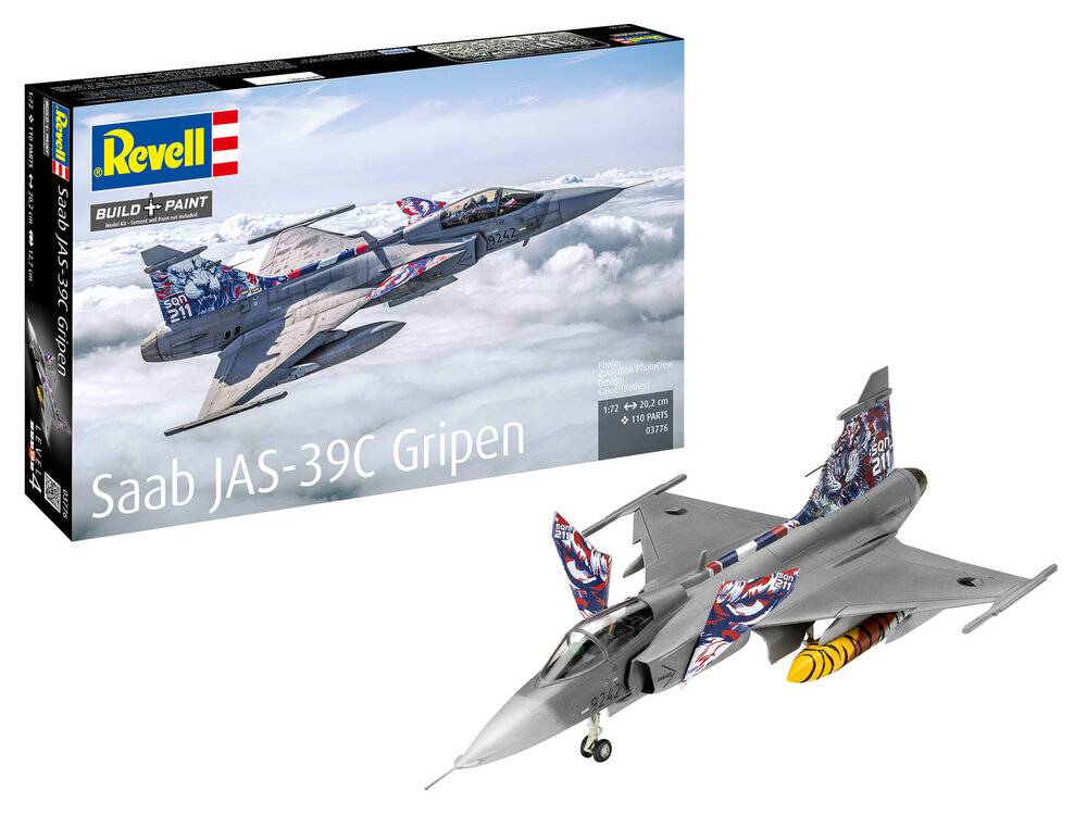 Revell 03776 - Saab JAS-39C Gripen Revell Modellbausatz | Modellbau