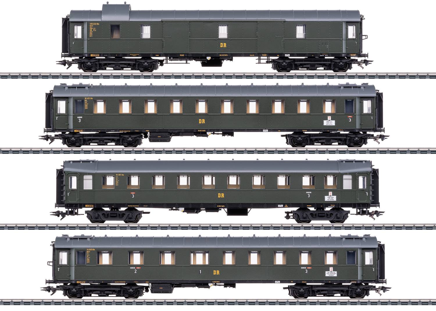Märklin H0 (1:87) 042514 - Schnellzugwagen-Set zur Dampflok BR 19.0 Sachsenstolz | Modellbahn | Modelleisenbahn