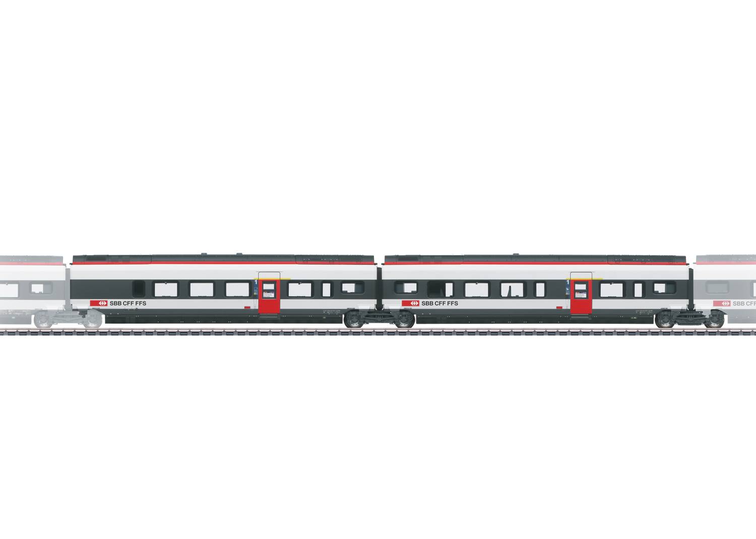Märklin H0 (1:87) 043453 - Ergänzungswagen-Set 3 zum RABe 501 022 Giruno | Modellbahn | Modelleisenbahn
