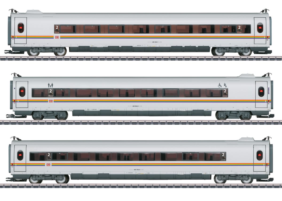 Märklin H0 (1:87) 043739 - Ergänzungswagen-Set ICE 3 "railbow" | Modellbahn | Modelleisenbahn