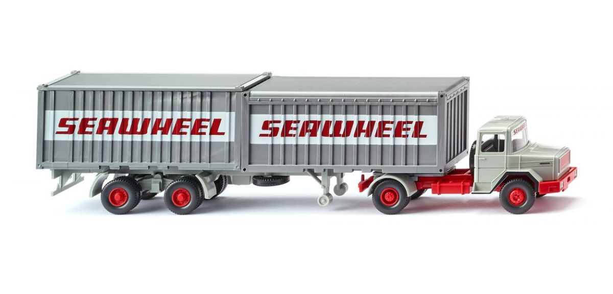Wiking H0 (1:87) 052402 - Containersattelzug (Magirus Deutz) "Seawheel" | Modellbahn | Modelleisenbahn