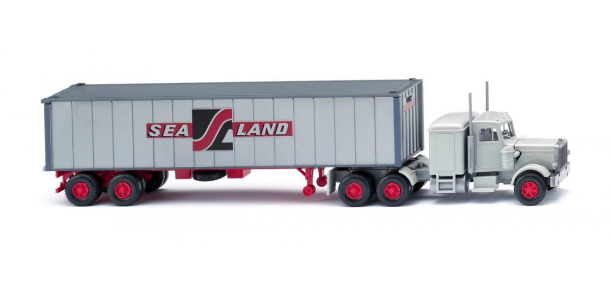 Wiking H0 (1:87) 052707 - Containersattelzug (Peterbilt) "Sealand" | Modellbahn | Modelleisenbahn