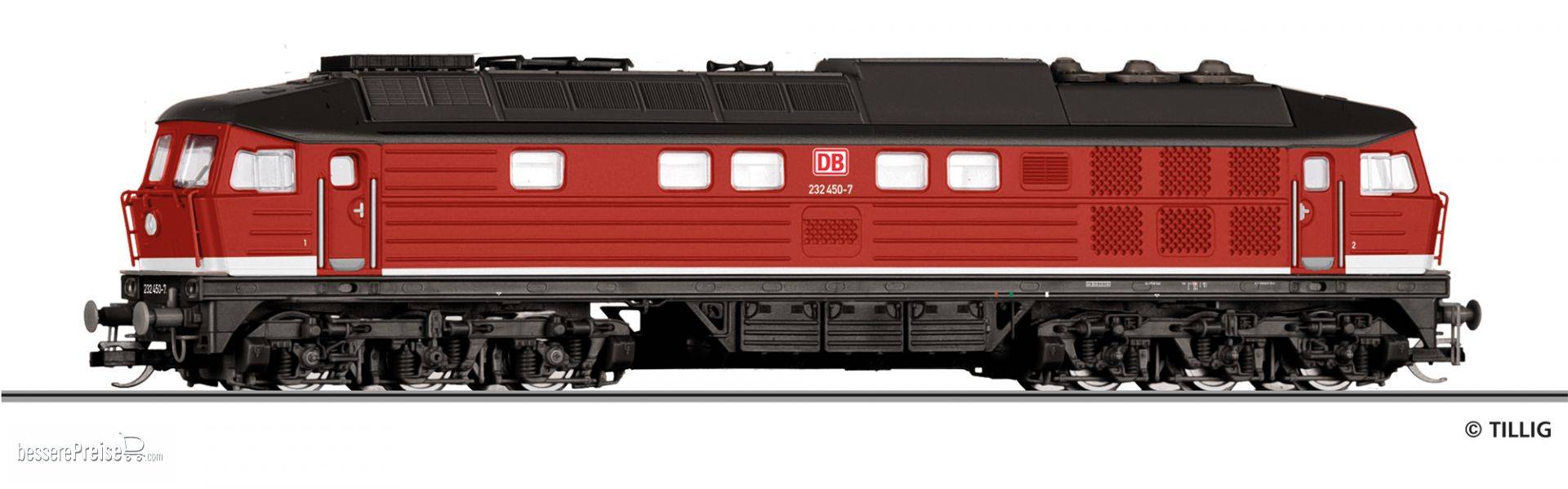 Tillig TT 05774 - Diesellokomotive BR 232 der DB AG, Ep. V | Modellbahn | Modelleisenbahn