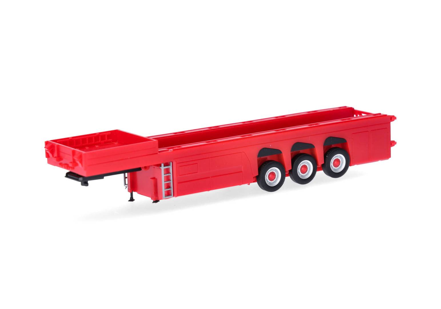 Herpa H0 (1:87) 076418-004 - Betonteileauflieger 3achs, rot | Modellbahn | Modelleisenbahn