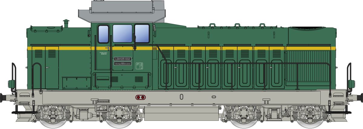 Albert Modell H0 (1:87) 080013 - Diesellokomotive LDH125-032 - CD - Ep.V - Farbgebung grün | Modellbahn | Modelleisenbahn