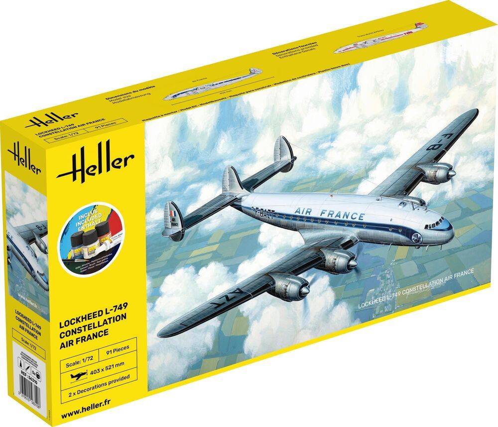 Heller 56310 - STARTER KIT L-749 Constellation A.F. in 1:72 | Modellbau