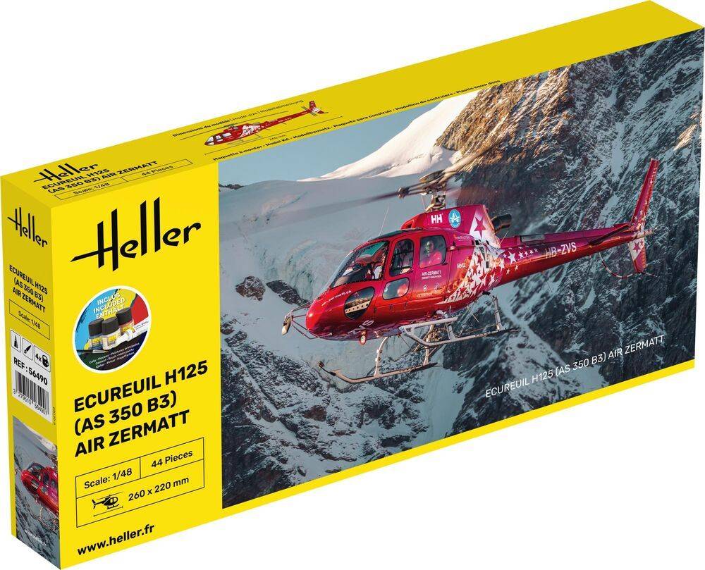 Heller 56490 - 1:48 STARTER KIT AS350 B3 Ecureuil | Modellbau