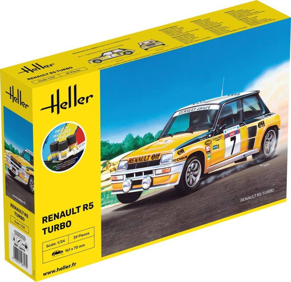 Heller 56717 - STARTER KIT Renault R5 Turbo in 1:24 | Modellbau