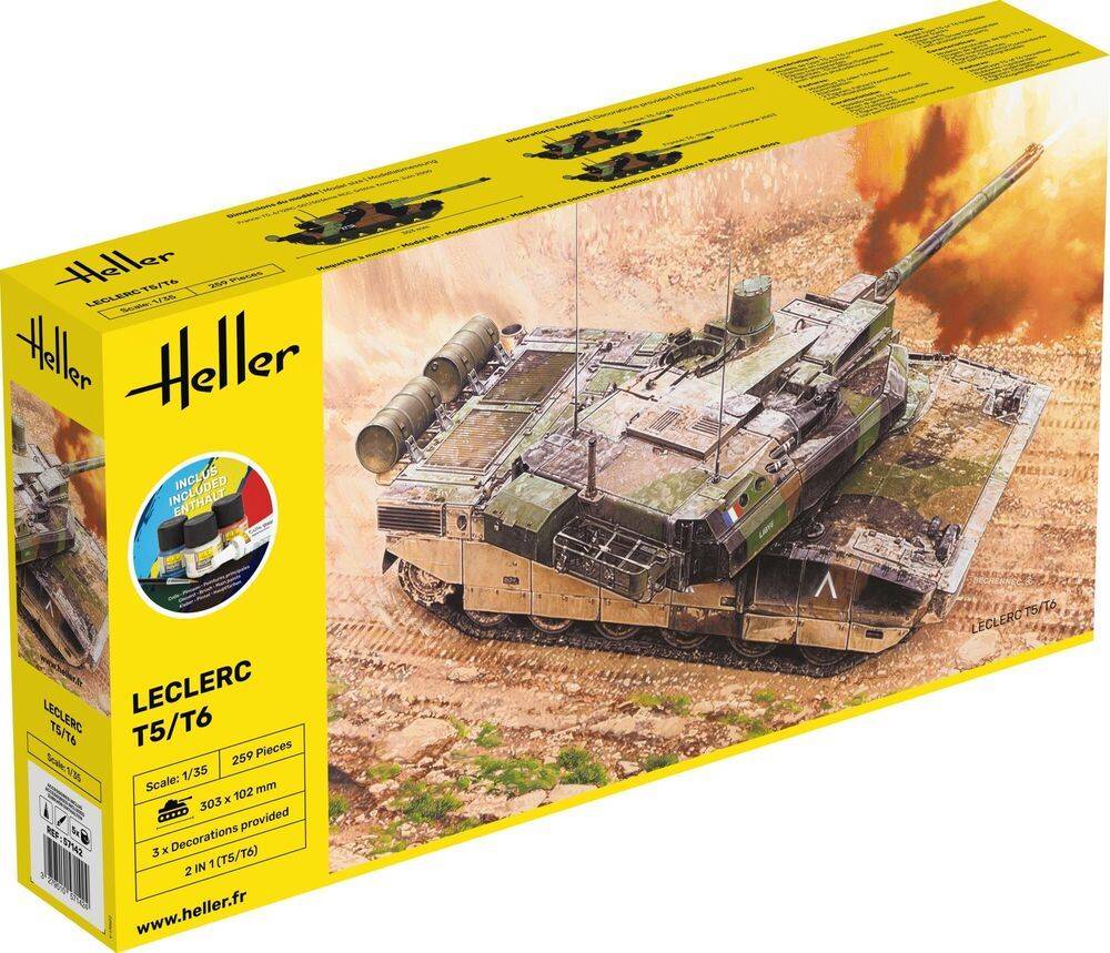 Heller 57142 - STARTER KIT Leclerc T5/T6 in 1:35 | Modellbau