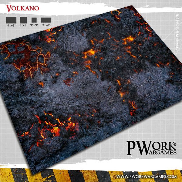PWork Wargames GM03400N22X30 - Neoprene Mat Volkano 22x30 | Tabletop