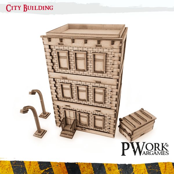 PWork Wargames TS00920MDF - MDF TERRAIN City Building | Tabletop