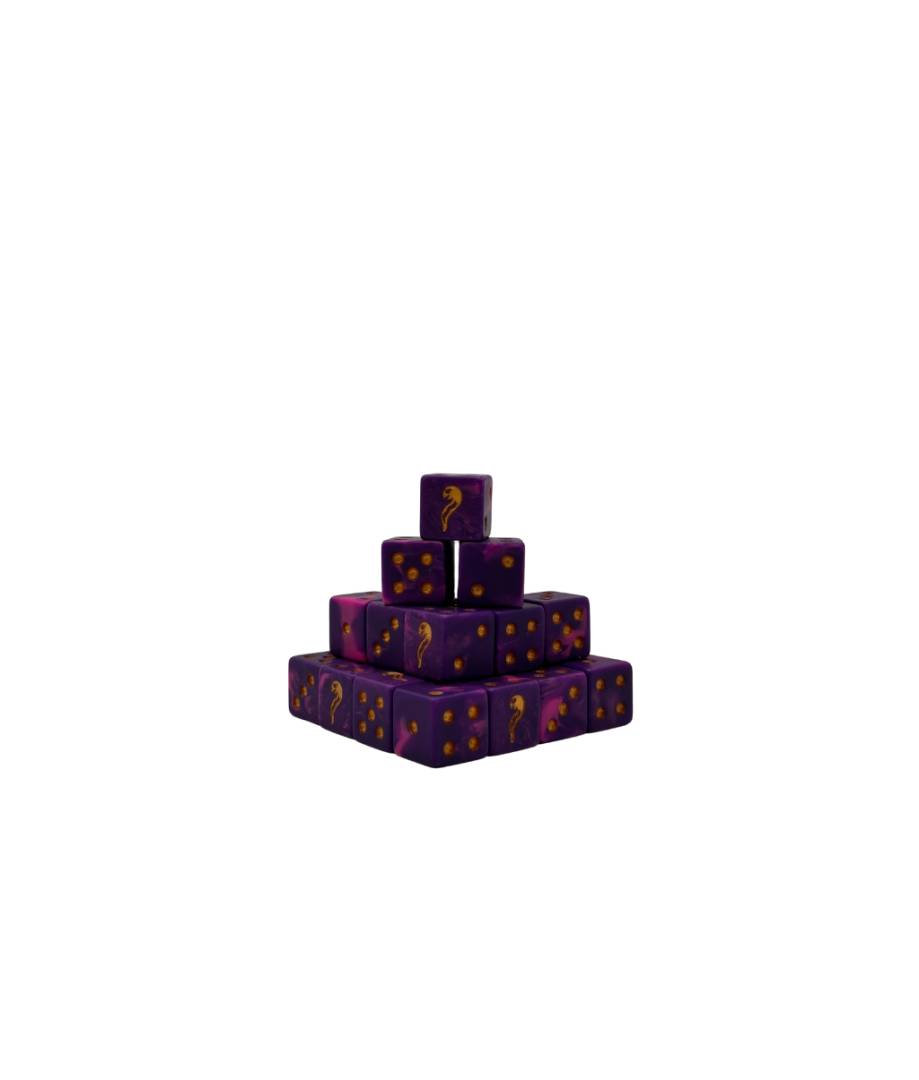 Baron of Dice LSOLE-040-SQ - Black Serpent Dice 16mm SQ | Tabletop
