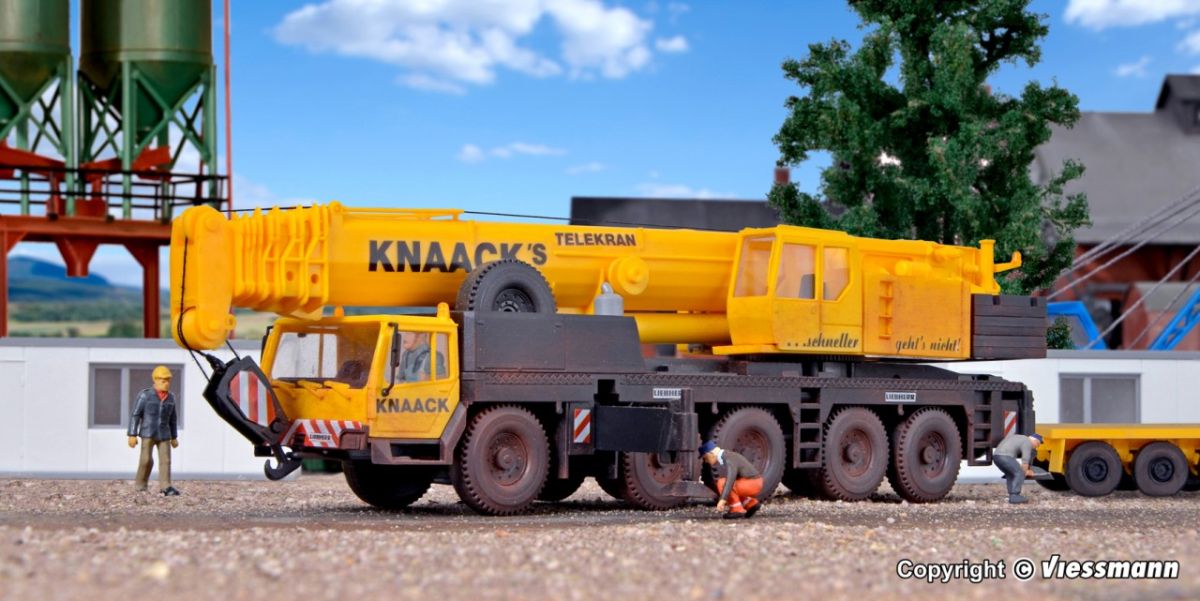Kibri H0 (1:87) 13002 - Spur H0 LIEBHERR Teleskop-autokran LTM 1160/2 mit Gegengewichtanhänger | Modellbahn | Modelleisenbahn