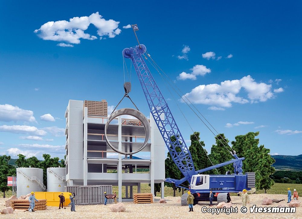 Kibri H0 (1:87) 13035 - Spur H0 LIEBHERR 883 mit Ballast und Kranhaken HochTief | Modellbahn | Modelleisenbahn
