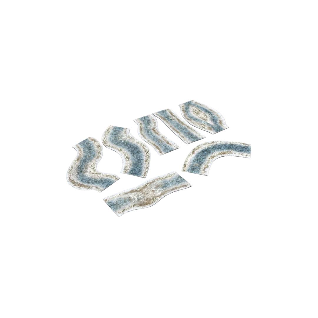 Playmats.eu T017 - 2D Modular Rivers Set - Winter | Tabletop