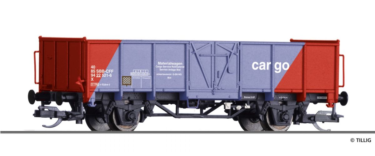 Tillig TT 14095 - Offener Güterwagen SBB Cargo | Modellbahn | Modelleisenbahn