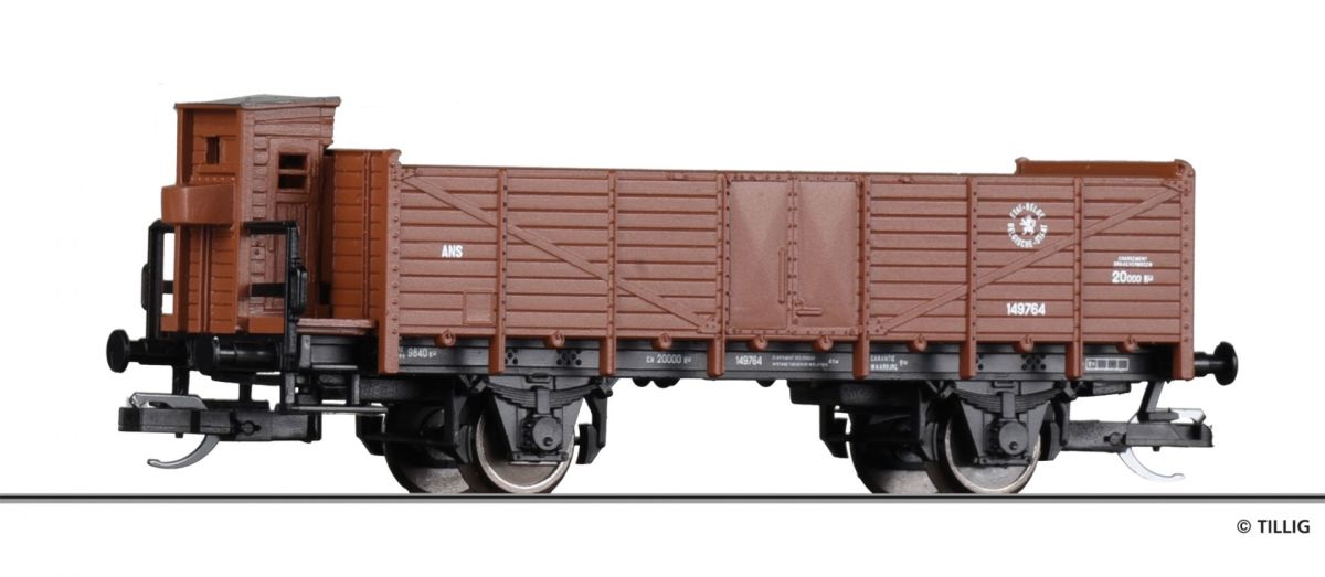 Tillig TT 14293 - Offener Güterwagen ETAT-BELGE | Modellbahn | Modelleisenbahn