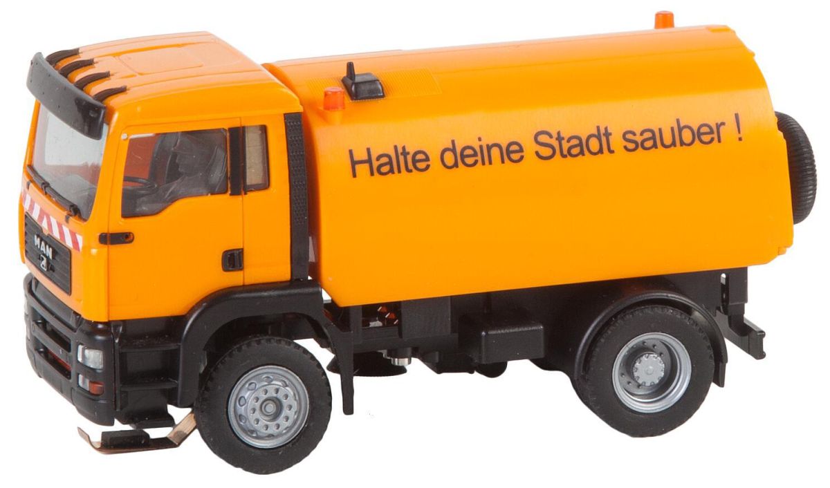 Faller H0 (1:87) 161482 - LKW MAN TGA Straßenkehrmaschine (HERPA) | Modellbahn | Modelleisenbahn