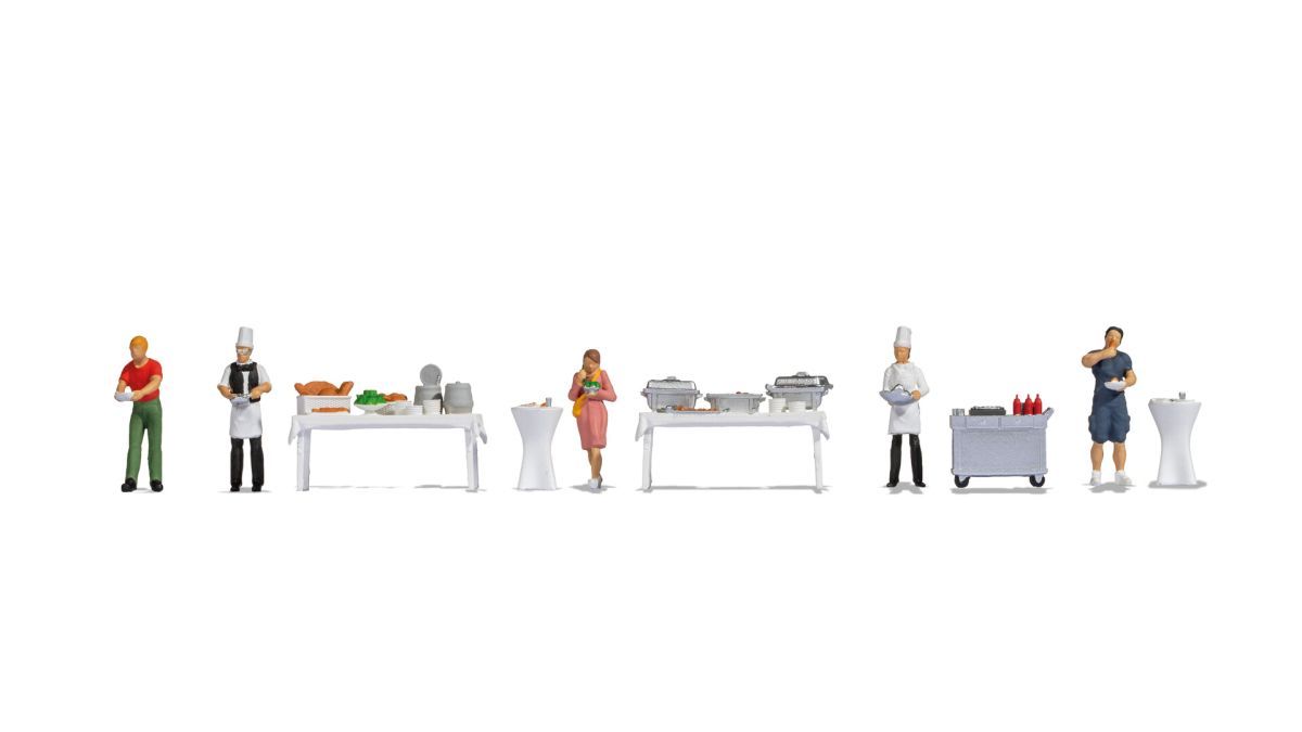 Noch H0 (1:87) 16276 - Figuren-Themenwelt Buffet | Modellbahn | Modelleisenbahn