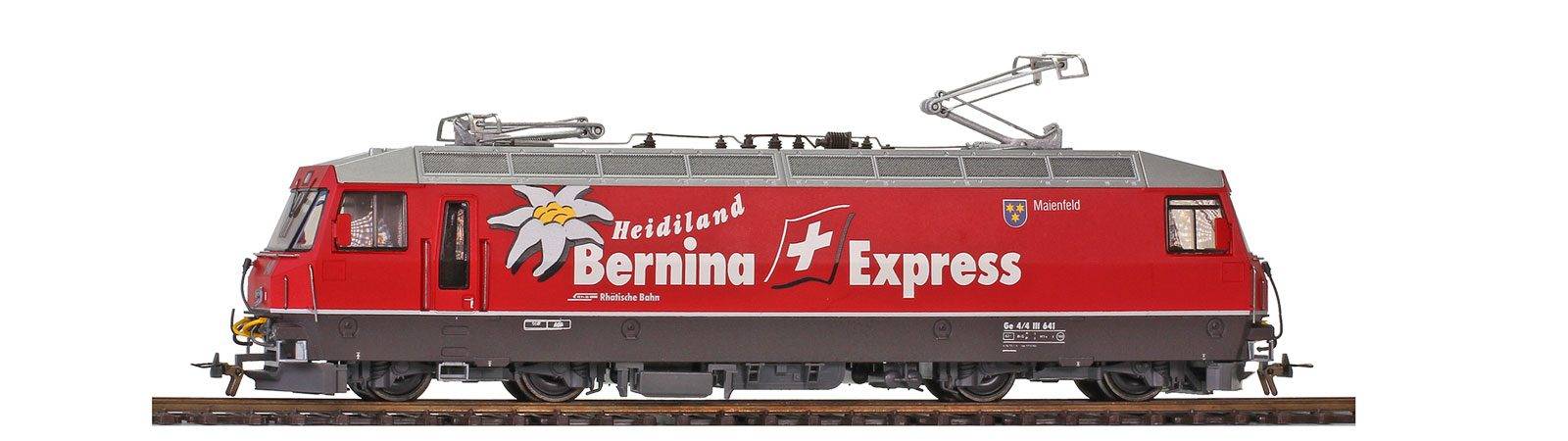 Bemo H0 (1:87) 1659111 - RhB Ge 4/4 III 641 Universallok Heidiland Express | Modellbahn | Modelleisenbahn