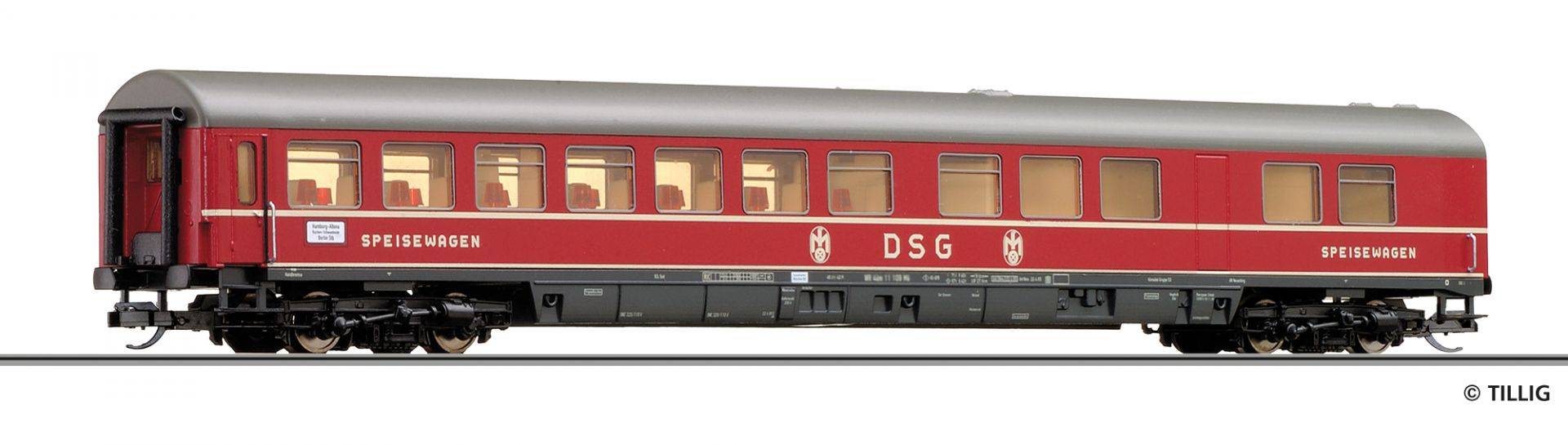 Tillig TT 16598 - Speisewagen „DSG“ der DB | Modellbahn | Modelleisenbahn
