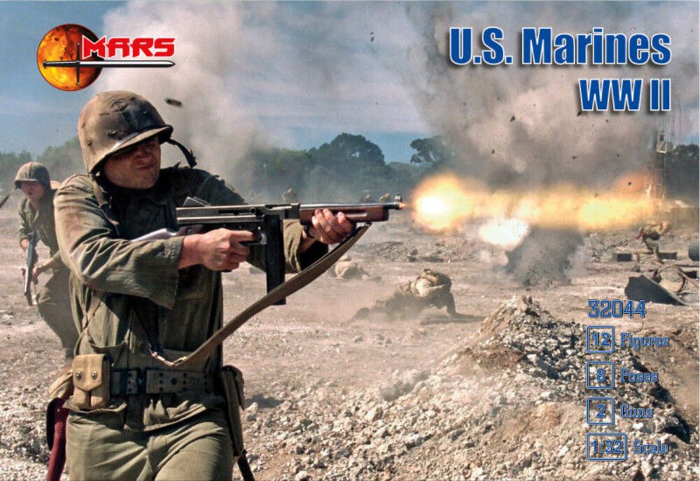 Mars Figures MS32044 - 1:32 U.S. Marines WWII | Modellbau