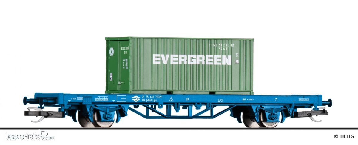 Tillig TT 17486 - START-Containertragwagen MAV | Modellbahn | Modelleisenbahn