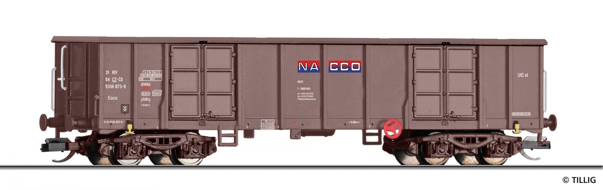 Tillig TT 18228 - Offener Güterwagen NACCO | Modellbahn | Modelleisenbahn