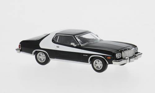 Brekina H0 (1:87) 19735 - Brekina, Ford Gran Torino, schwarz/weiss, 1976, 1:87 | Modellbahn | Modelleisenbahn