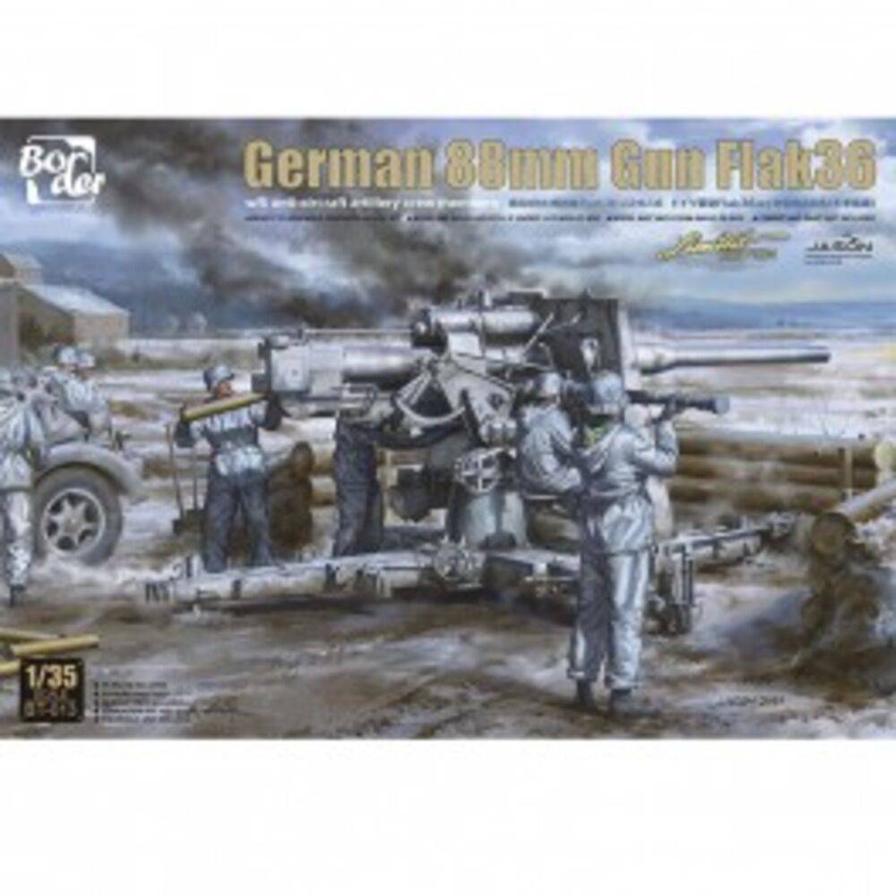 Border Model BT-013 - German 88mm Gun Flak 36 w/ 6 Crew Members | Modellbau