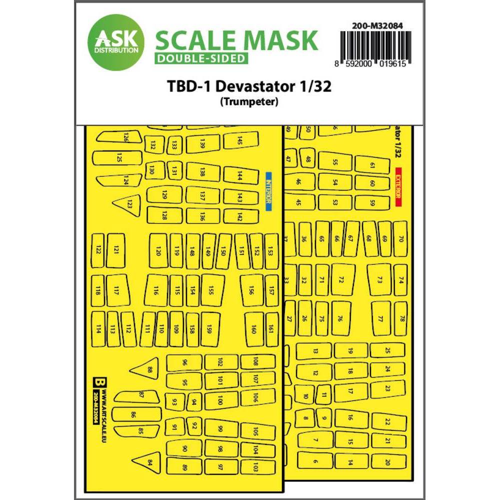 Art Scale Kit 200-M32084 - TBD-1 Devastator double-sided express fit mask for Trumpeter | Modellbau
