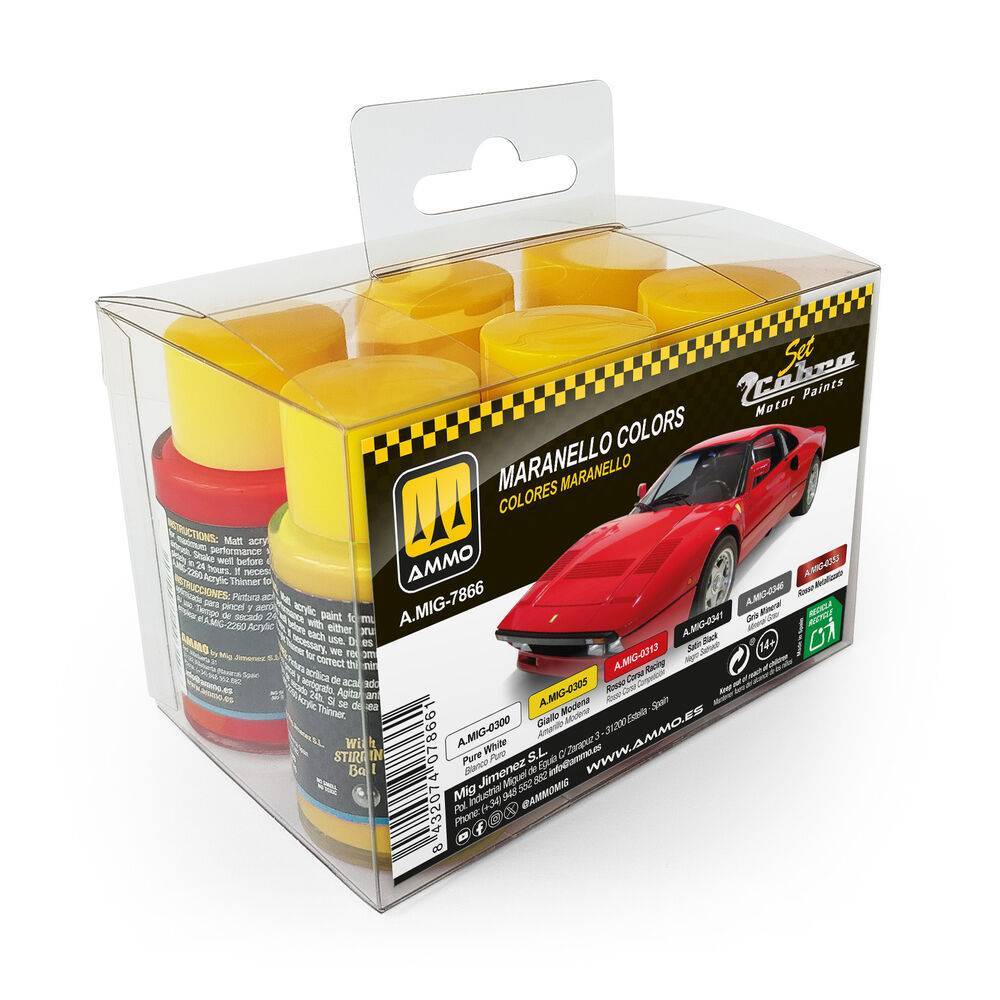 AMMO by MIG Jimenez A,MIG-7866 - Cobra Motor Maranello Colors Set | Modellbau
