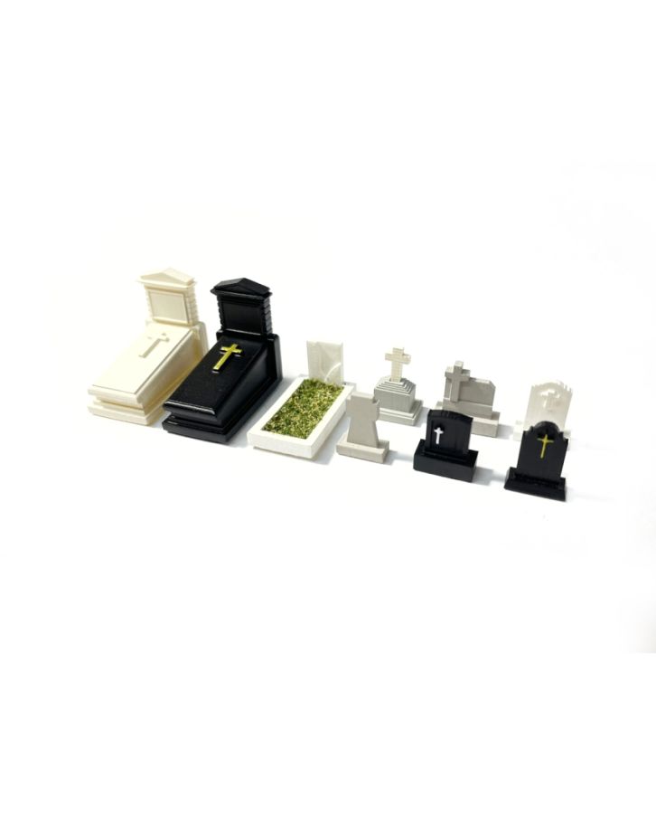 87TRAIN H0 (1:87) 221051 - Friedhof mit christlichen Gräbern | Modellbahn | Modelleisenbahn