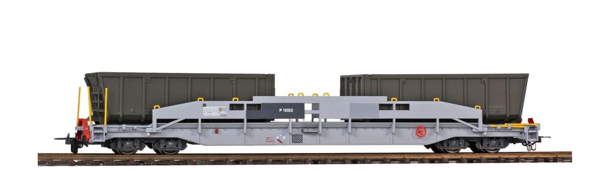 Bemo H0m 2290190 - RhB P 10050 ACTS Tragwagen mit Schlackemulden | Modellbahn | Modelleisenbahn