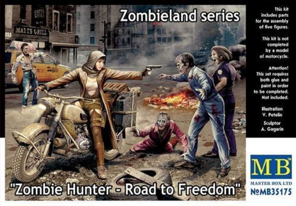 Master Box Ltd. MB35175 - Zombie Hunter-Road to Freedom.Zombieland in 1:35 | Modellbau