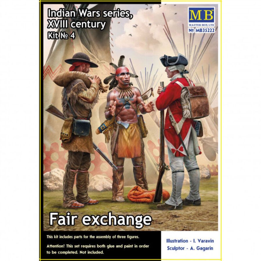 Master Box Ltd. MB35222 - 1:35 Fair exchange. Indian Wars Series, XVIII century. Kit No.4 | Modellbau