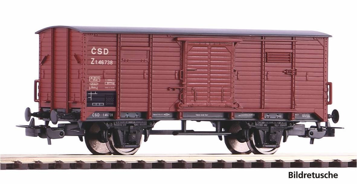 Piko H0 (1:87) 24544 - Gedeckter Güterwagen CSD III mit Bremserhaus | Modellbahn | Modelleisenbahn