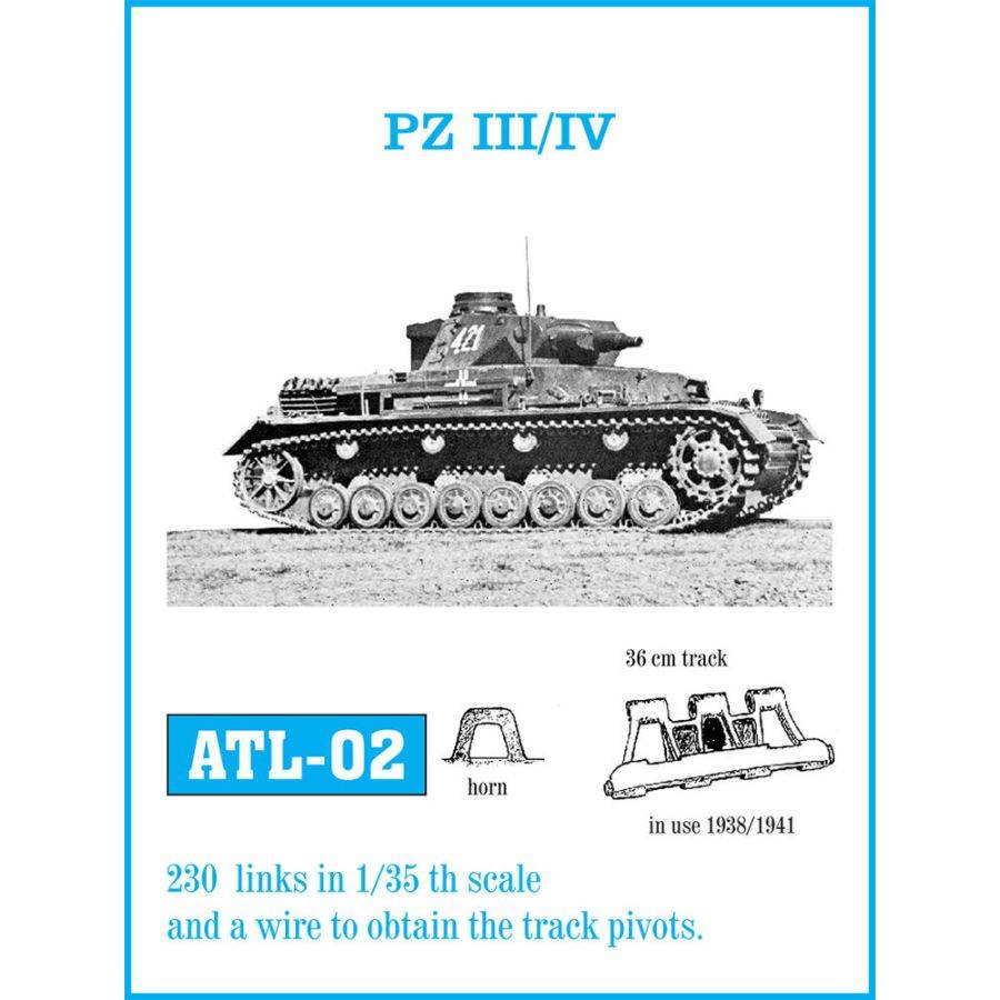 Friulmodel ATL-002 - Tracks for Pz III (A-G) / Pz IV (A-D) | Modellbau