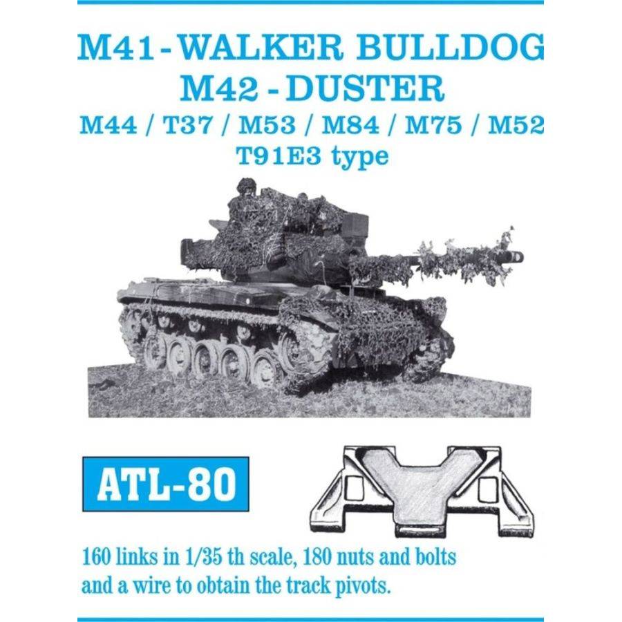 Friulmodel ATL-080 - Tracks for M41 Walker Bulldog. M42 Duster. M44/ T37/ M53/ M84/ M75/ M52/ T91E3 M44/ T37/ M53/ M84/ M75/ M52/ T91E3 | Modellbau