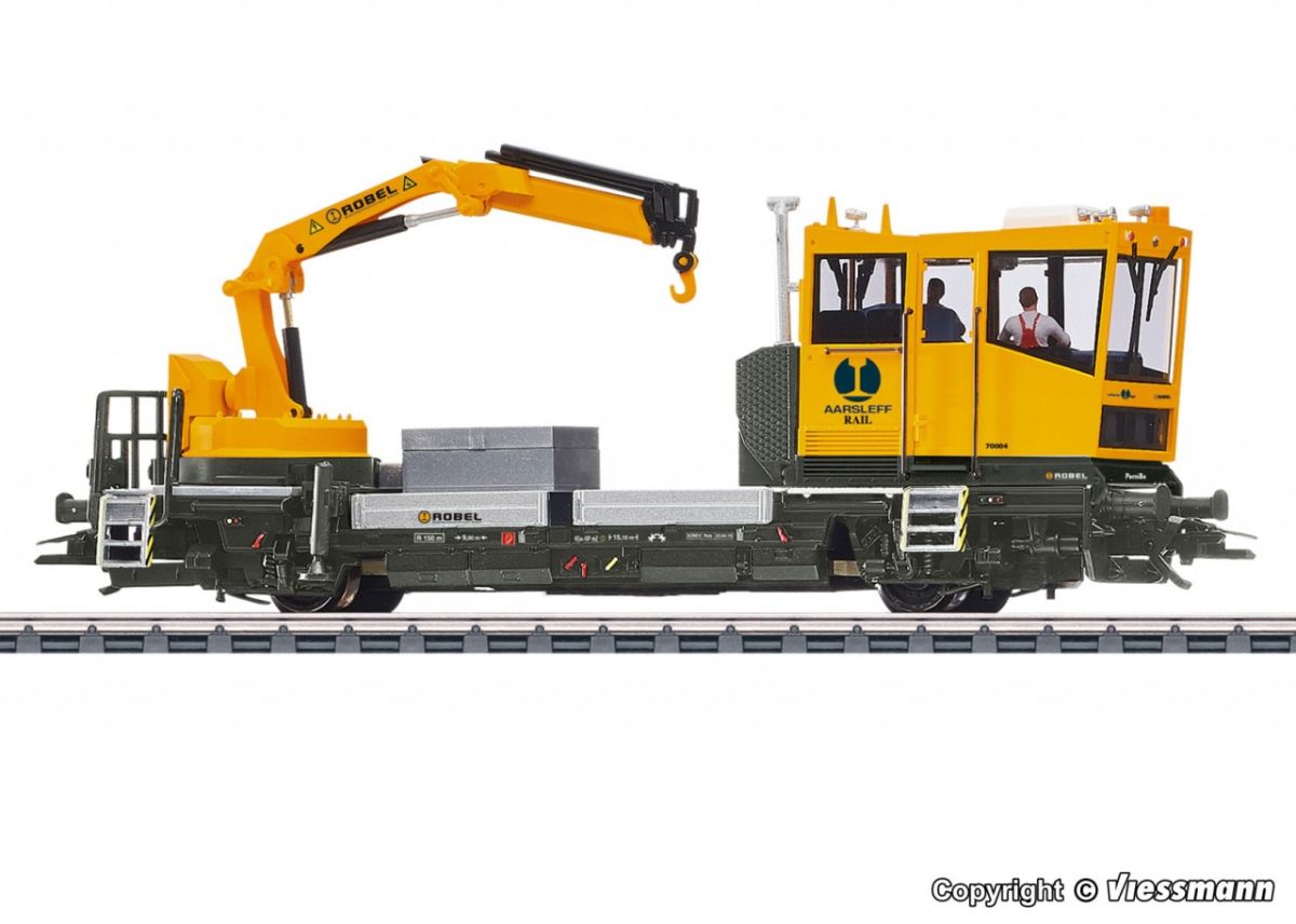 Viessmann H0 (1:87) 2629 - H0 ROBEL Gleiskraftwagen 54.22 Aarsleff Version mit motorisch bewegtem Kran, Funktionsmodell f. 2L | Modellbahn |
