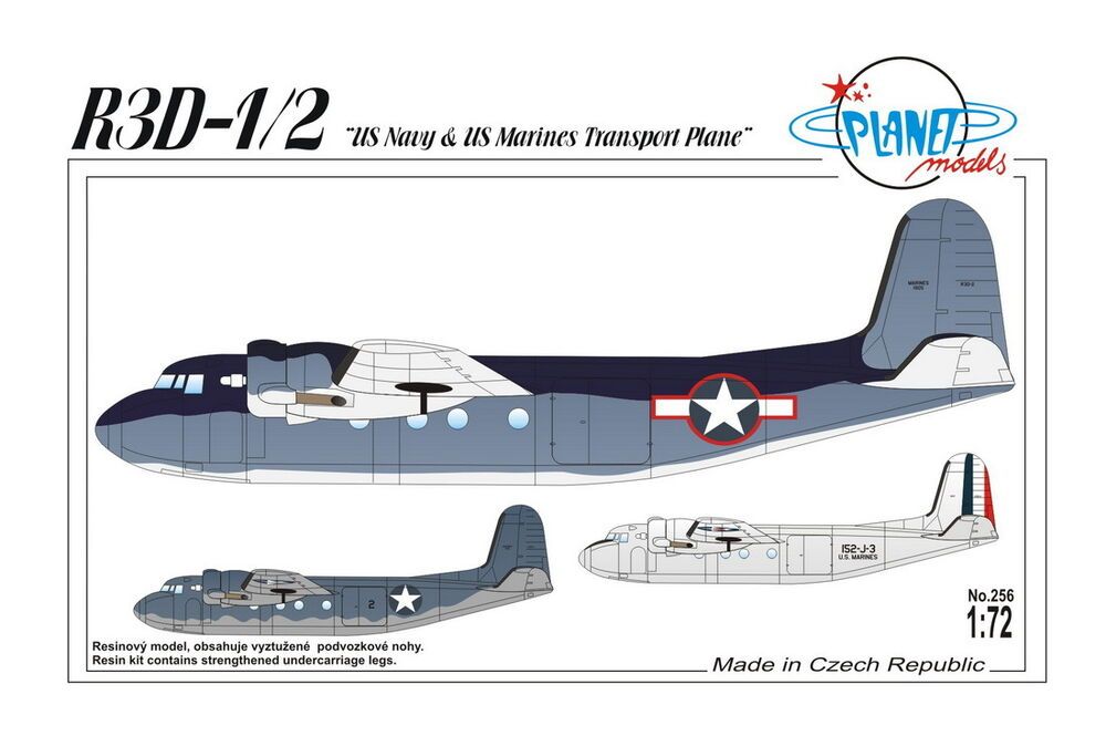 Planet Models 129-PLT256 - R3D-12 "US Navy&US Marines Transp.Plane in 1:72 | Modellbau
