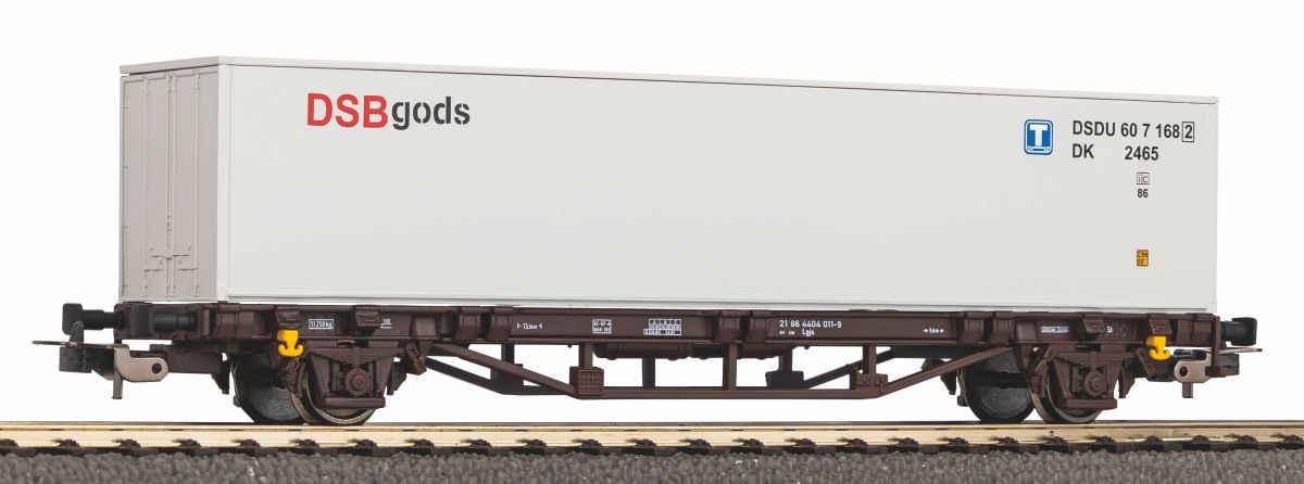 Piko H0 (1:87) 27720 - Containertragwg. Lgjs DSB V, beladen mit 40`Container DSB | Modellbahn | Modelleisenbahn