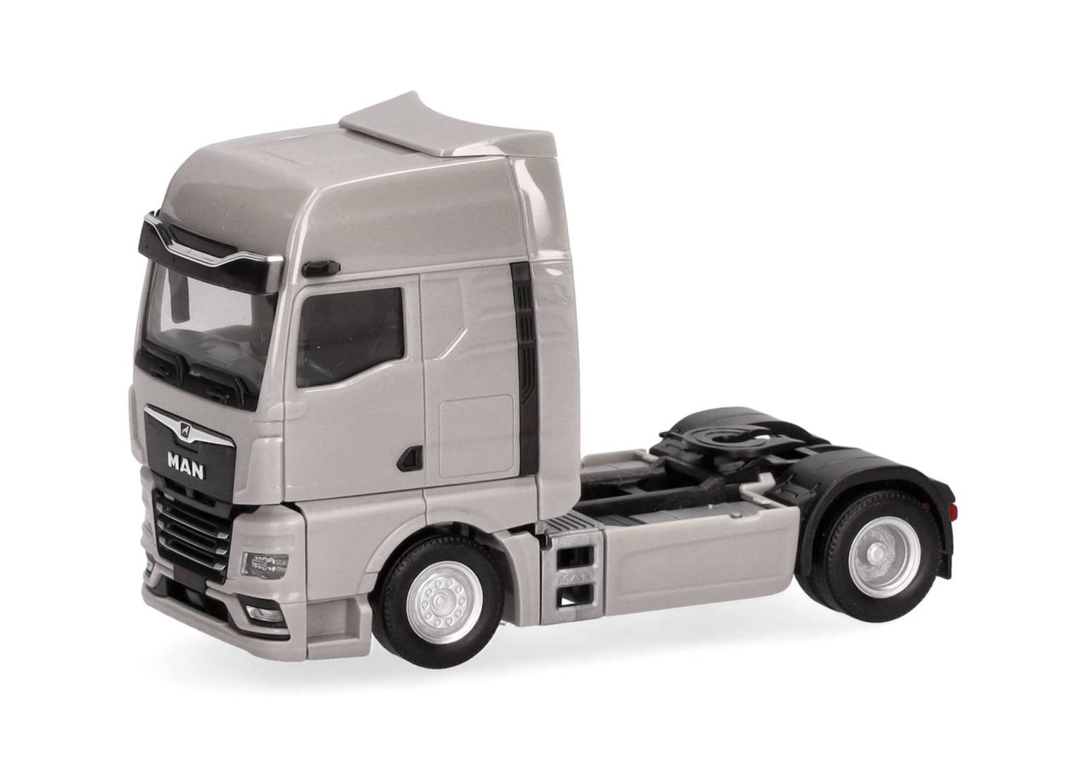 Herpa H0 (1:87) 315876-003 - MAN TGX GX Zugmaschine 2achs (mit Spiegelkameras), platingrau | Modellbahn | Modelleisenbahn
