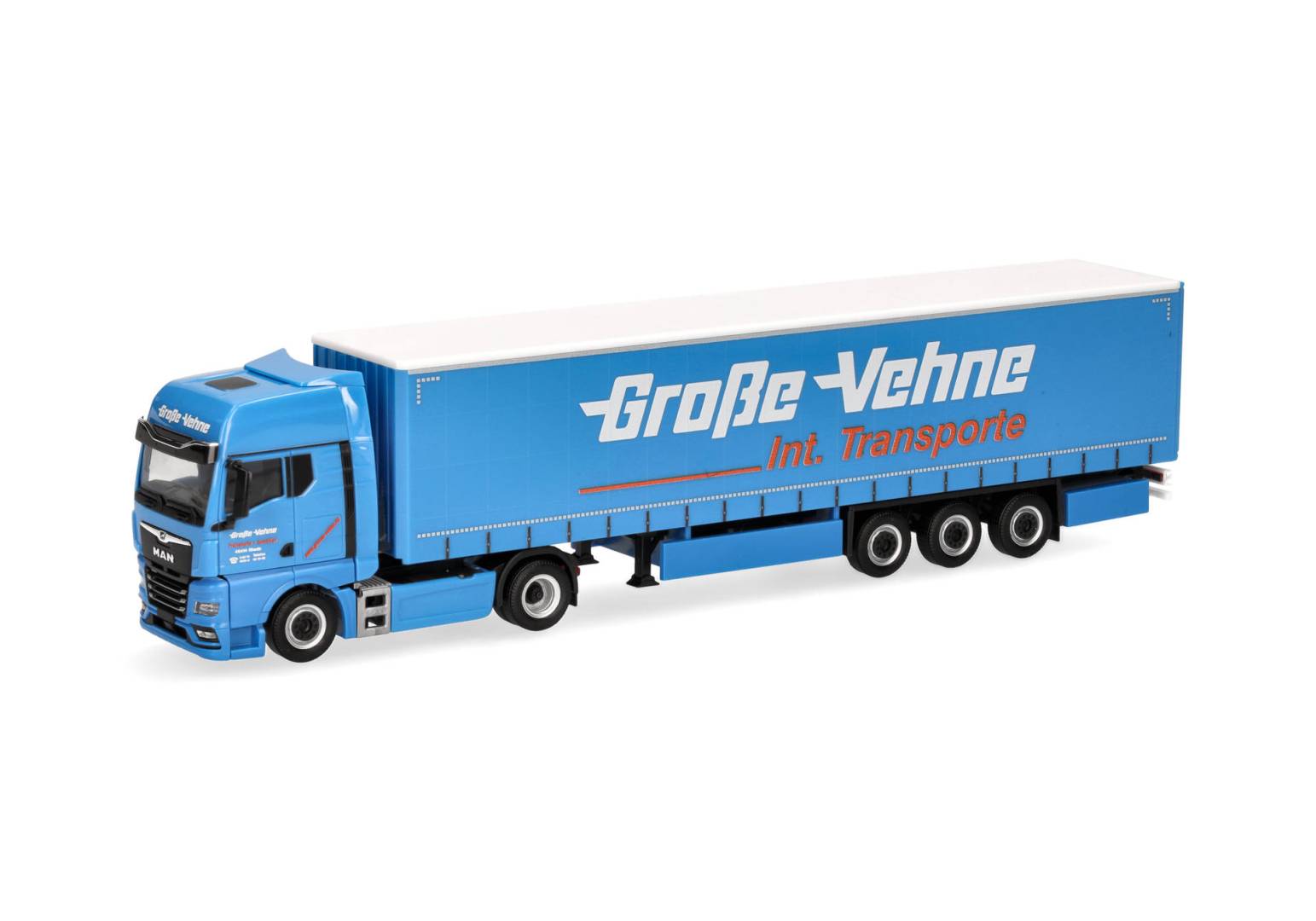 Herpa H0 (1:87) 319287 - MAN TGX GX Gardinenplanen-Sattelzug Große-Vehne | Modellbahn | Modelleisenbahn