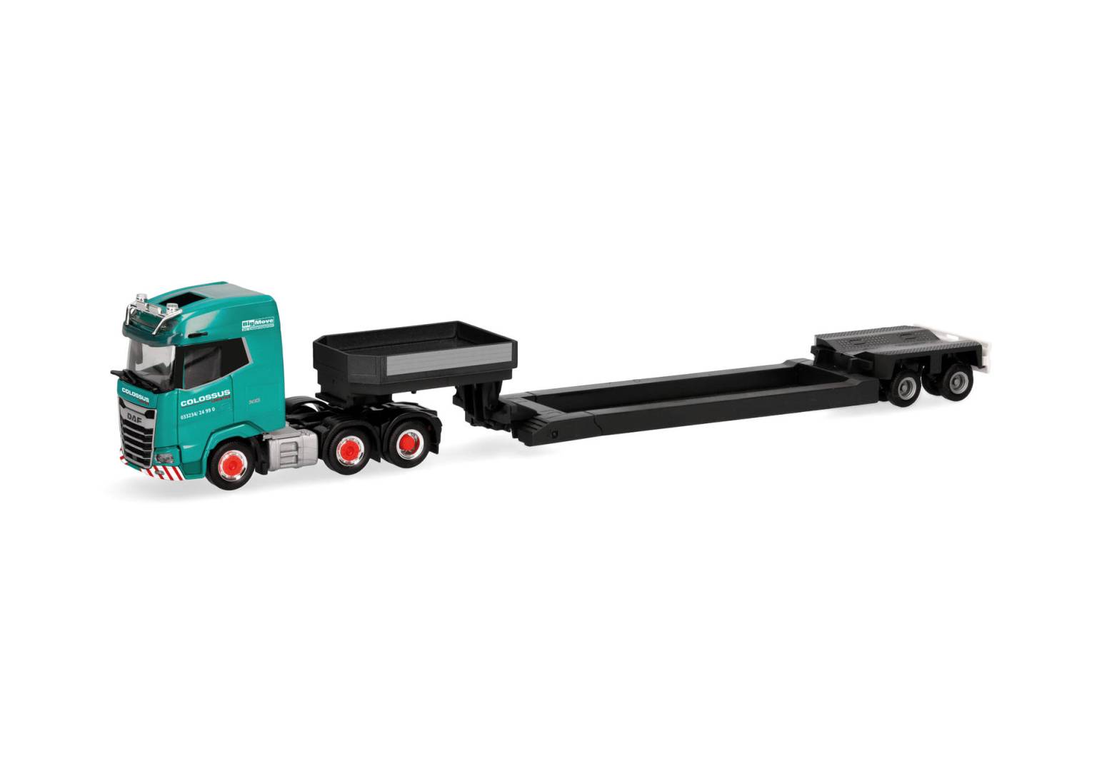 Herpa H0 (1:87) 319553 - DAF XG (6x2) Tieflade-Sattelzug "Colossus Logistics" | Modellbahn | Modelleisenbahn