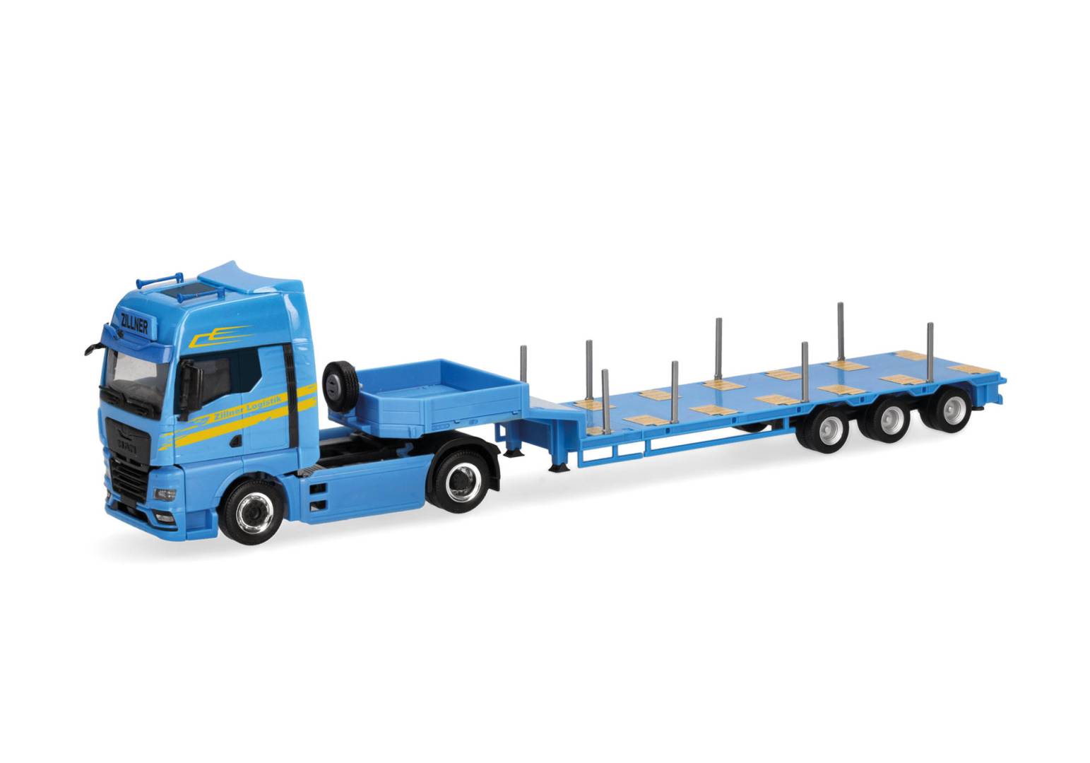 Herpa H0 (1:87) 320047 - MAN TGX GX Semitieflader-Sattelzug "Zillner" | Modellbahn | Modelleisenbahn