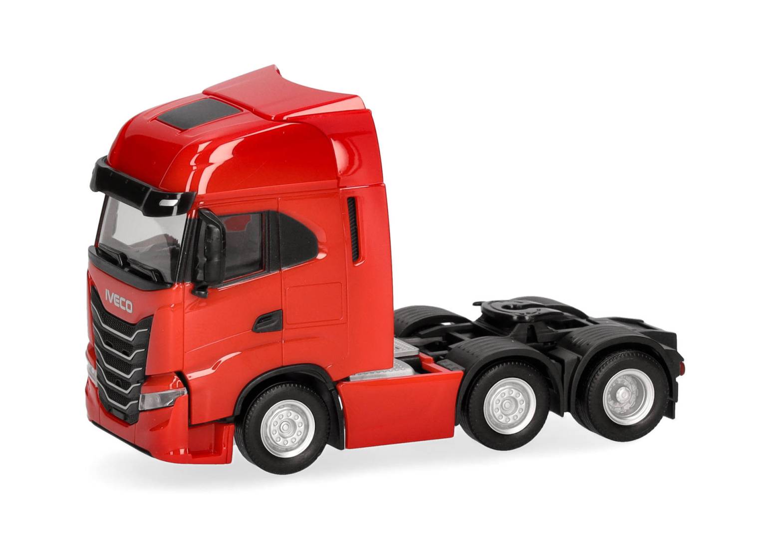 Herpa H0 (1:87) 320313 - Iveco S-Way MY24 Zugmaschine 3achs (6x2), rot | Modellbahn | Modelleisenbahn