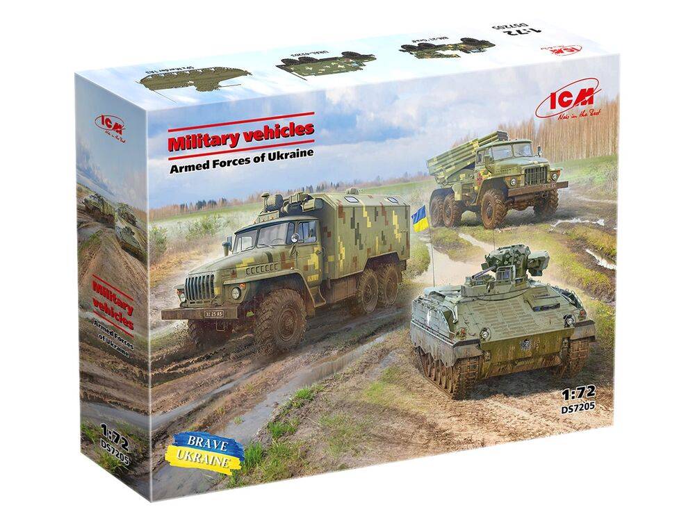 ICM DS7205 - Military vechicles of the Armed Forces of Ukraine (SPz Marder 1A3, URAL-43203, BM-21 Grad) | Modellbau